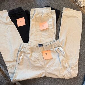 The Children's Place cargo pants khaki and black size 16 and 18 lot of 3